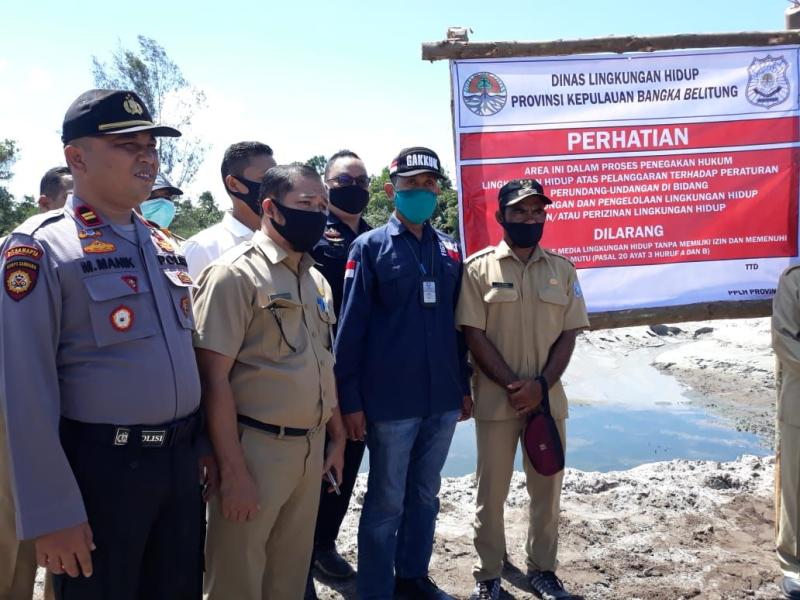 Konfirmasi Dinas Lingkungan Hidup Babel Terkait Plang PT Hoki Alam Semesta Jaya