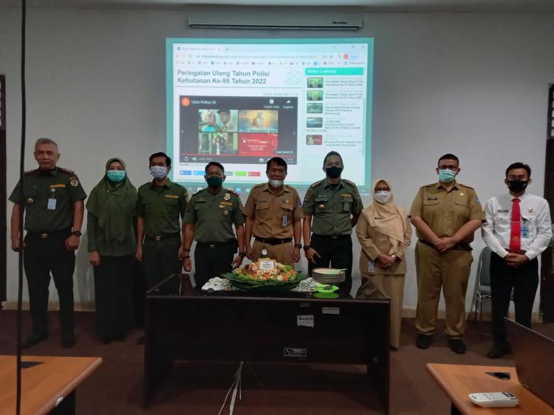 DLHK Babel Menggelar Upacara Peringatan Hari Ulang Tahun Polisi Hutan ke 55