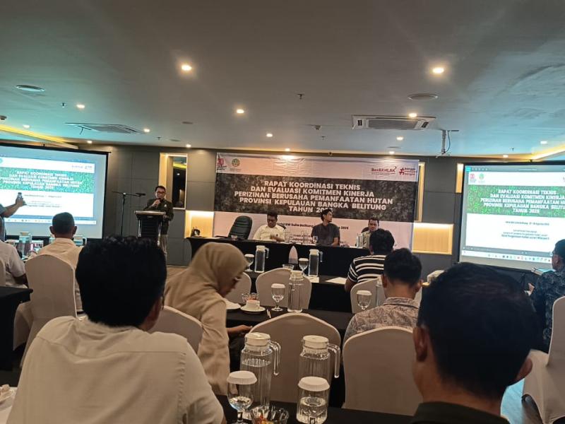 Rapat Koordinasi Teknis Dan Evaluasi Komitmen Kineja Perizinan Berusaha Pemanfaatan Hutan (PBPH) Provinsi Kepulauan Bangka Belitung