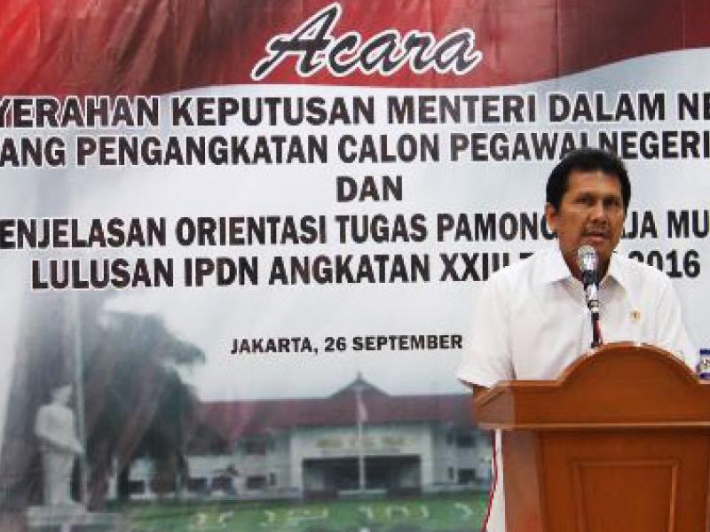 CPNS Lulusan IPDN Diharap Laksanakan Tugas Sesuai Kompetensi