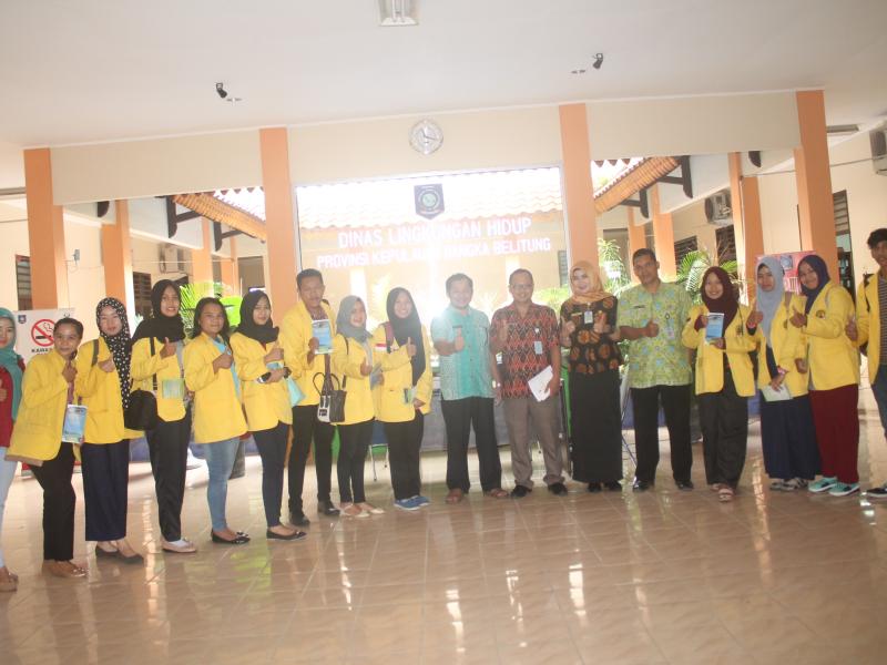 FOTO KUNJUNGAN MAHASISWA UBB KE DINAS LINGKUNGAN HIDUP PROV BABEL
